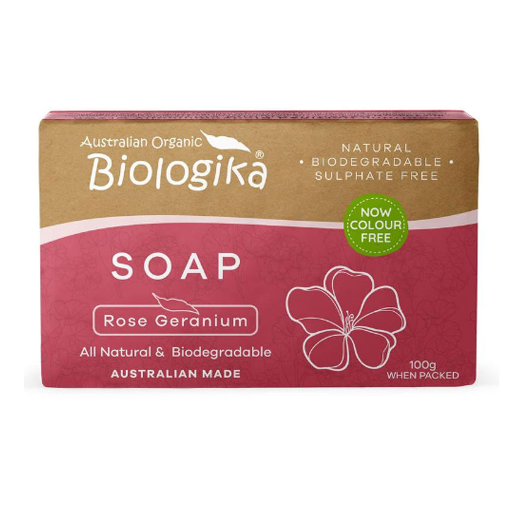 Organic Rose Geranium Soap (100g)