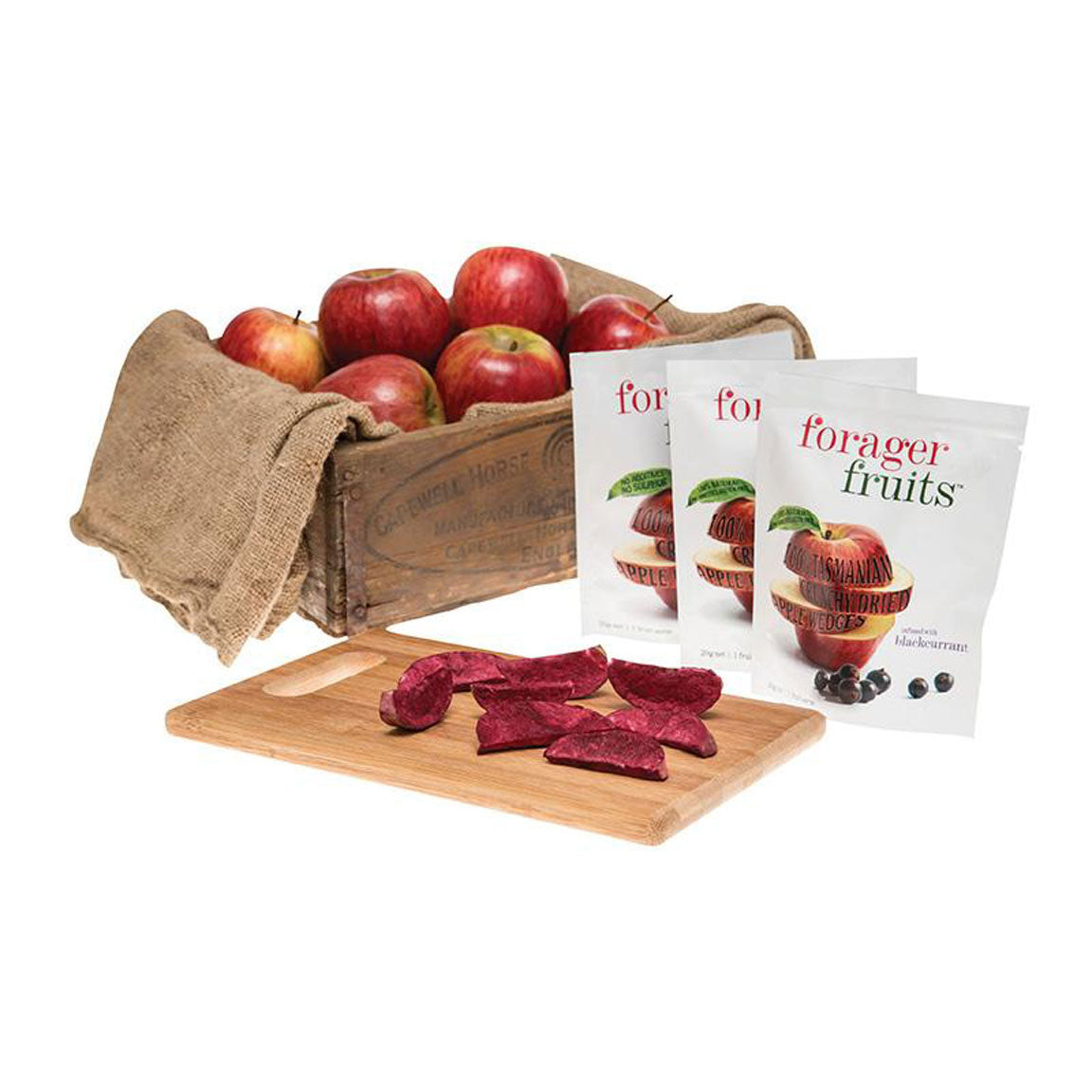 Freeze Dried Blackcurrant infused Apple Wedges