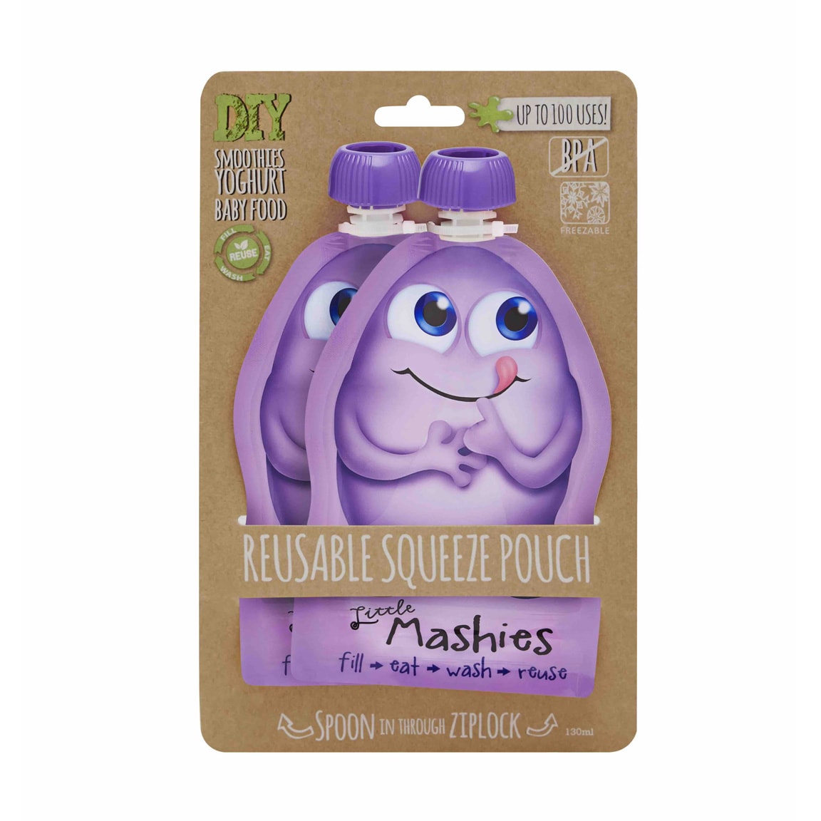 Reusable Food Pouches - Purple