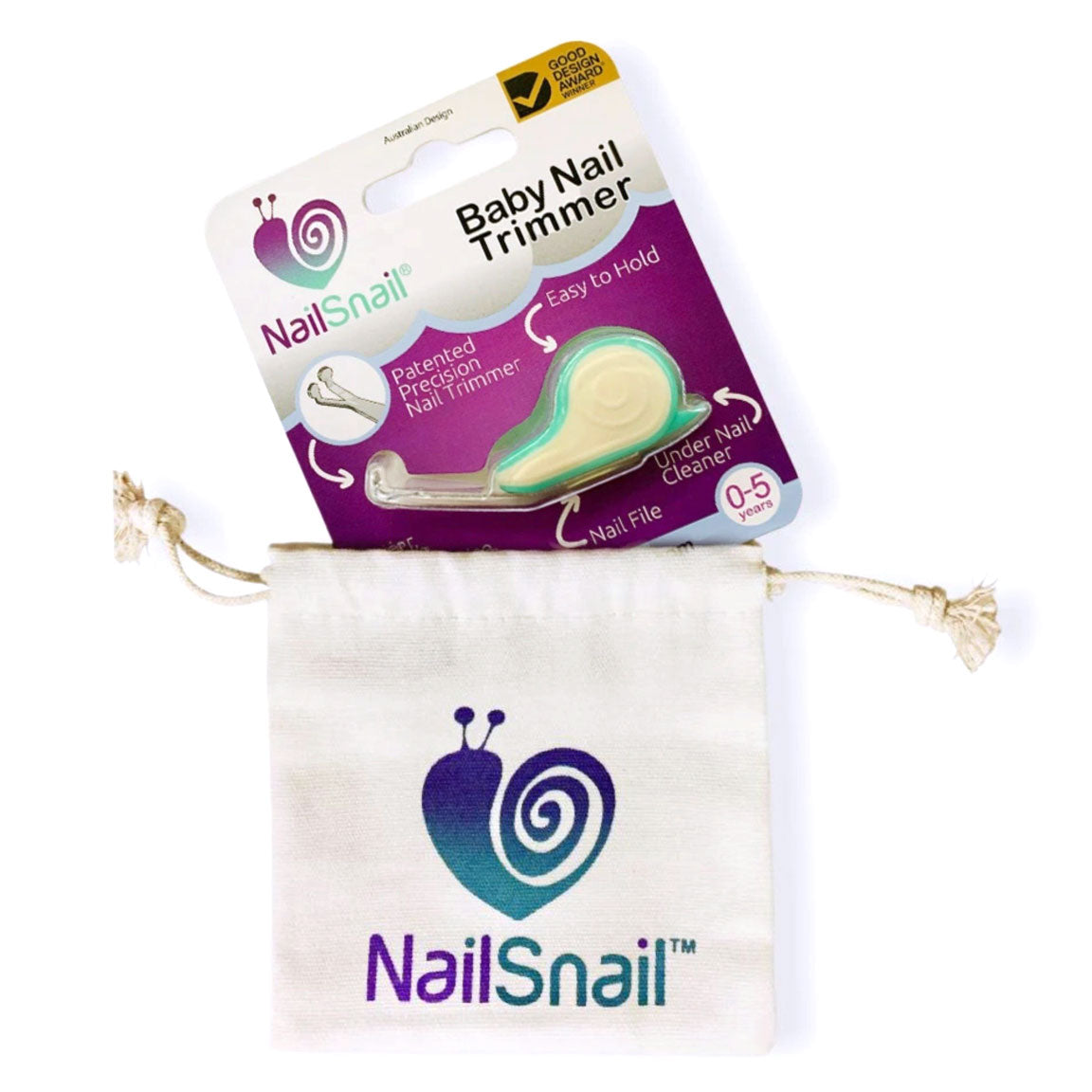 Nail Trimmer with Cotton Storage Bag